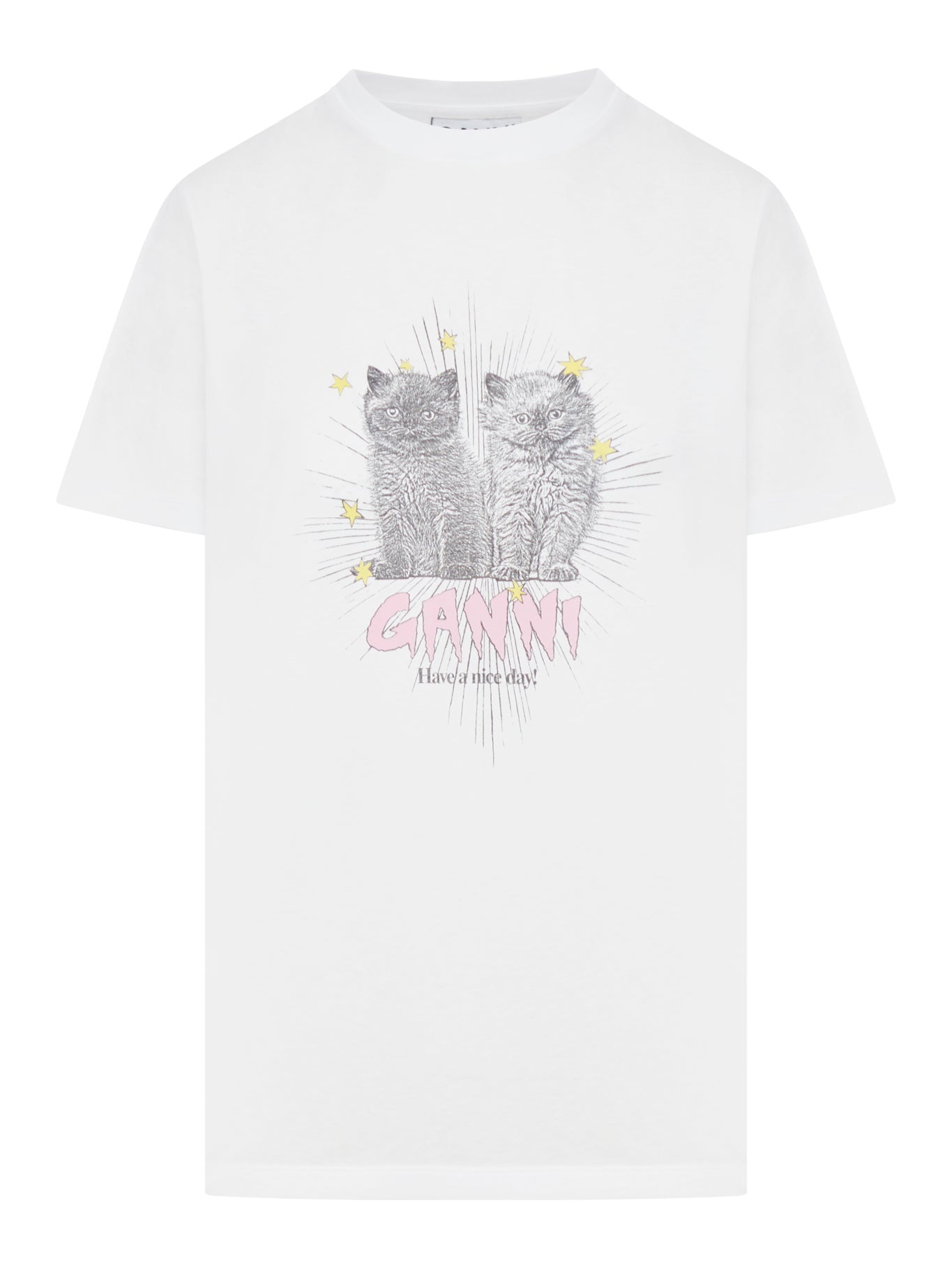 ★ Ganni ★ Basic Jersey Kittens Relaxed T-Shirt White White Basic Jersey Kittens Relaxed T-shirt – Hill's Dry Goods