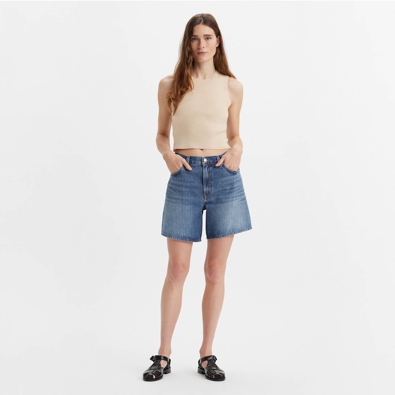HIGH RISE BAGGY WOMEN'S SHORTS - 2