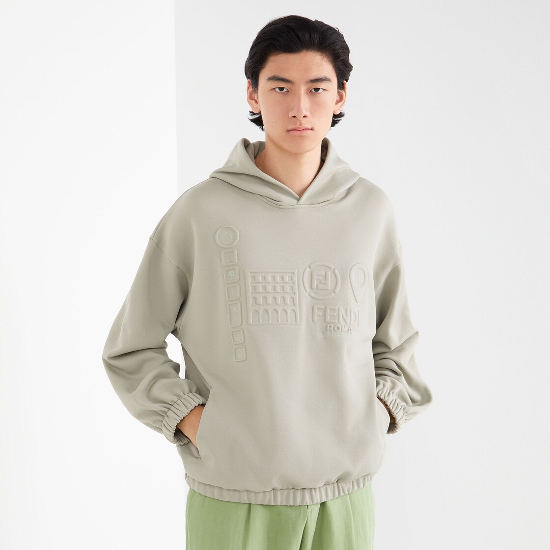 Gray cotton sweatshirt - 4