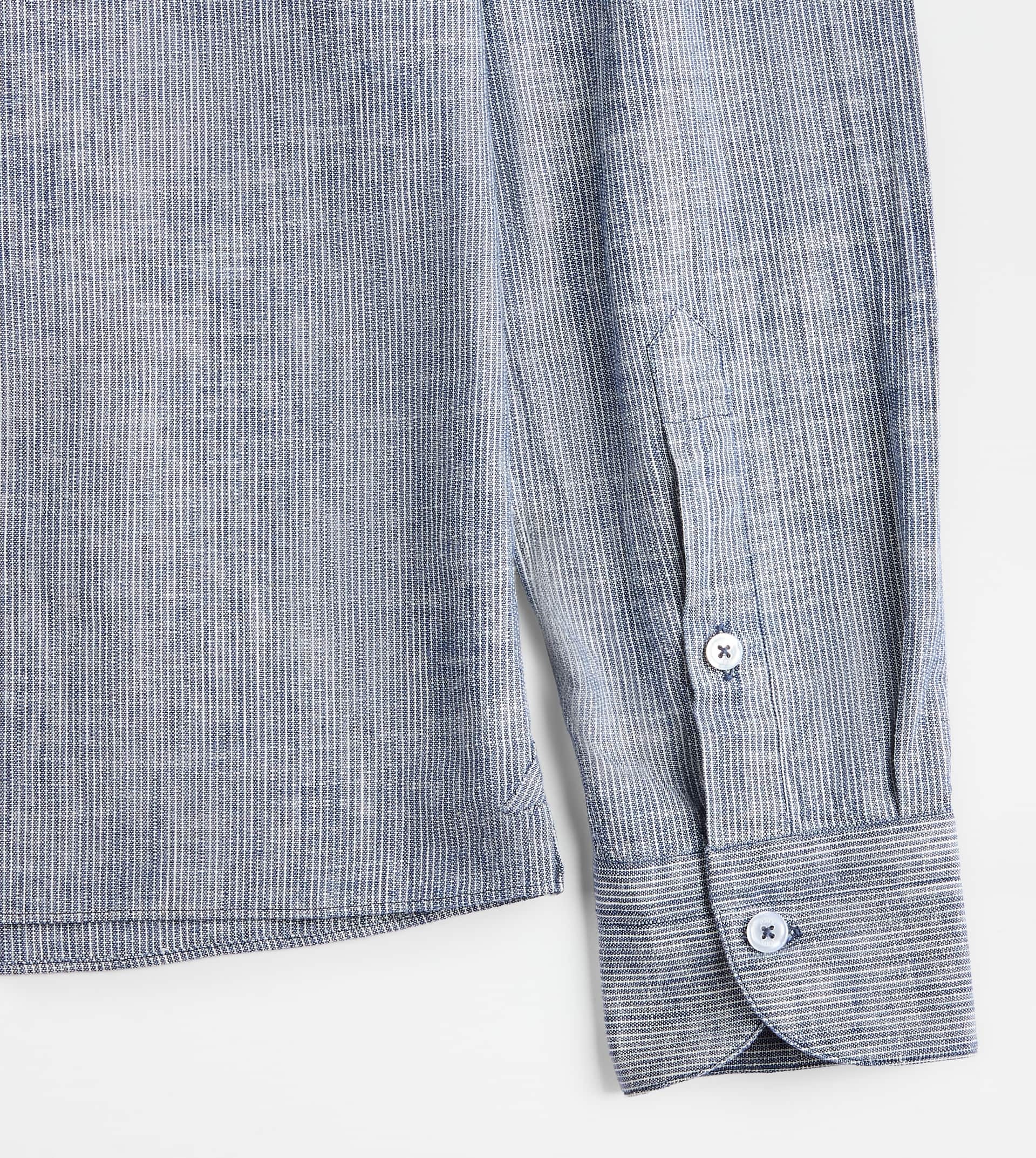 SHIRT IN COTTON - BLUE - 7