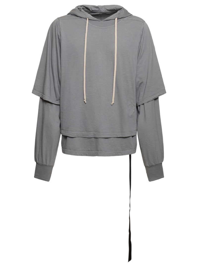 Rick Owens DRKSHDW Hustler hooded cotton jersey t-shirt