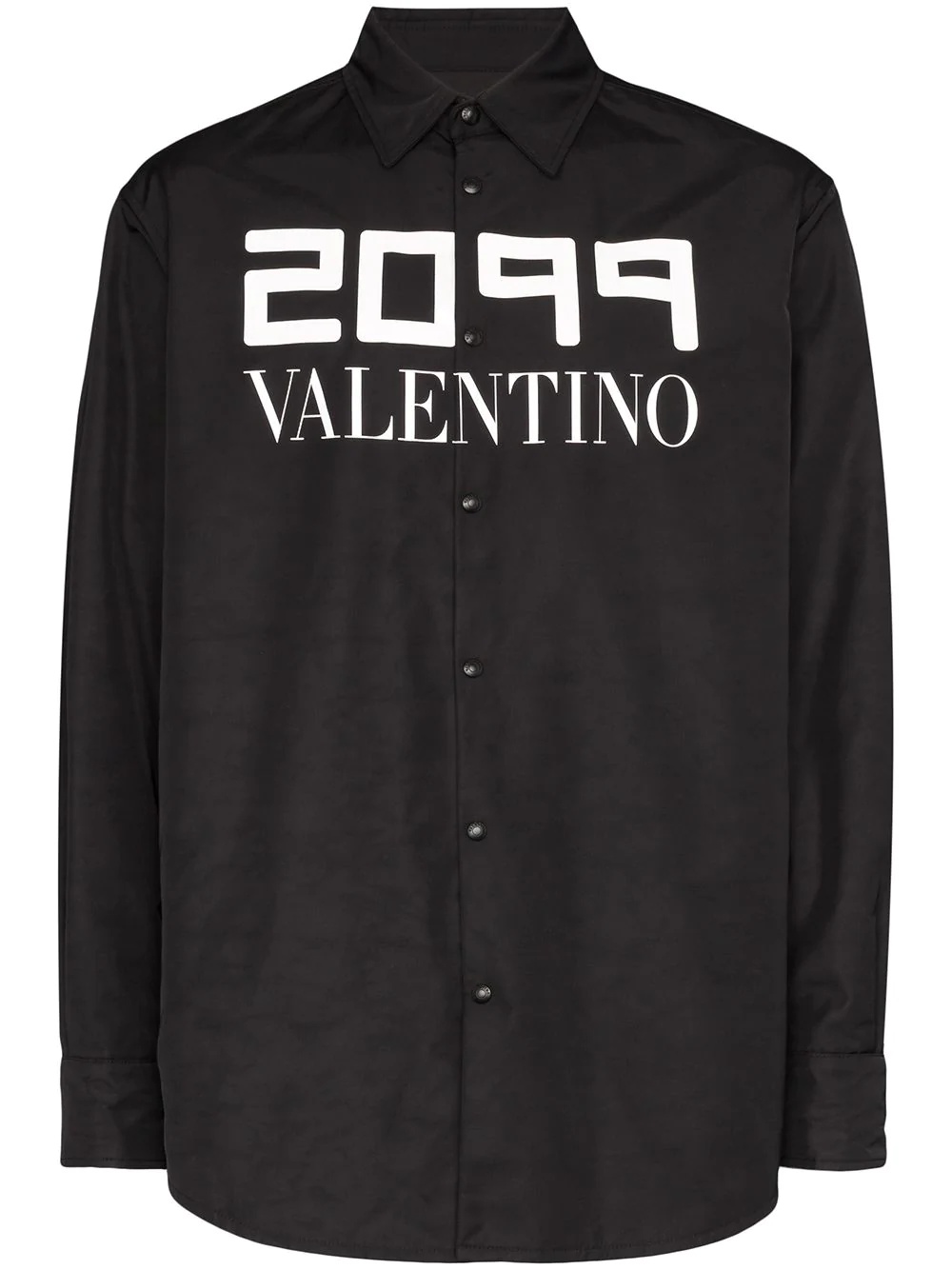 2099 logo print shirt jacket - 1