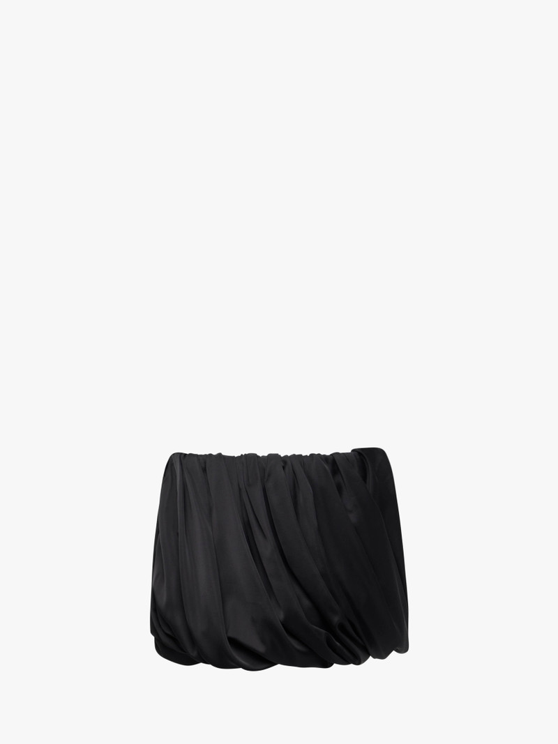 ROLLED HEMLINE MINI SKIRT - 1