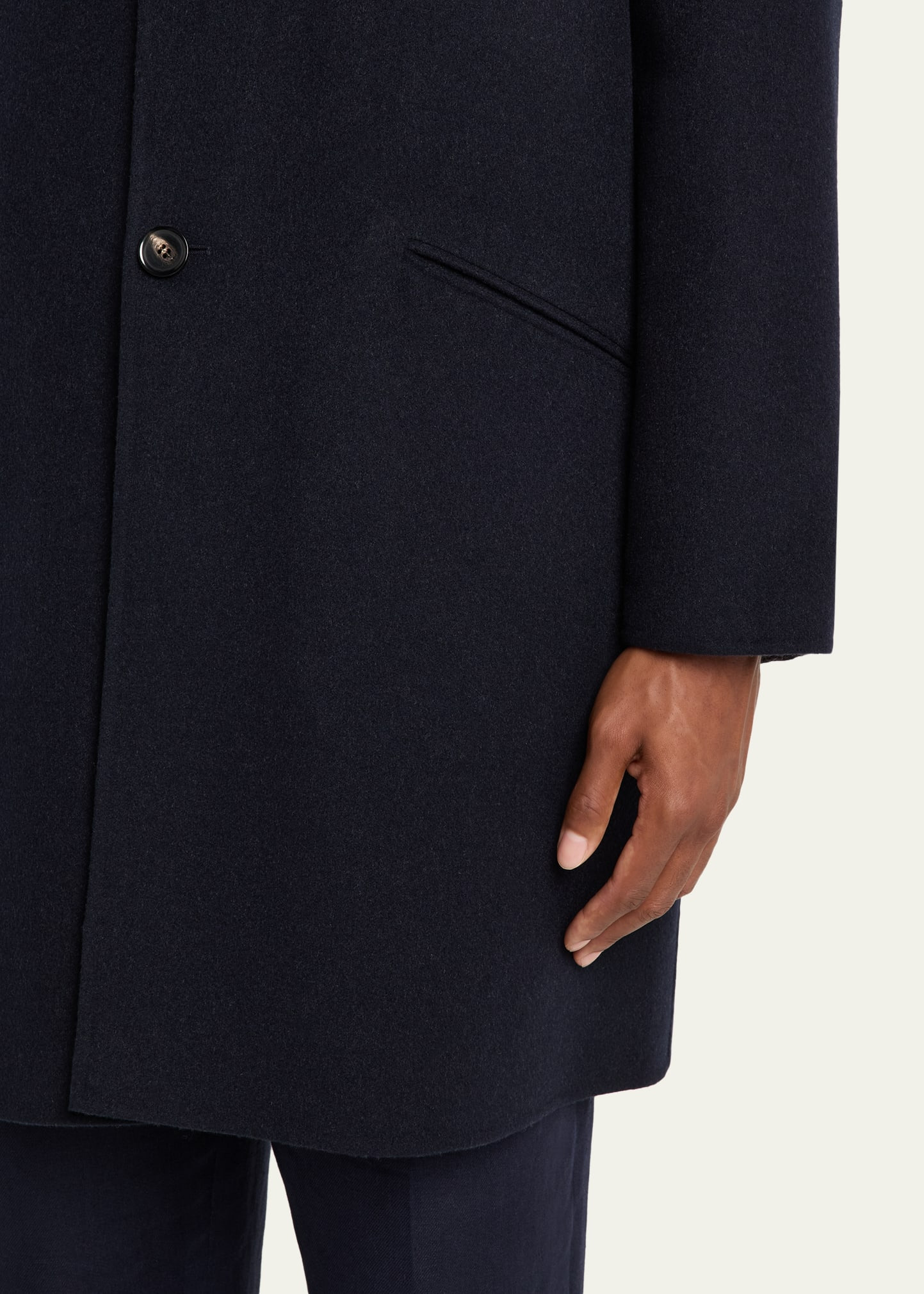 Men's Javier Double Knit Cashmere Rain Overcoat - 5