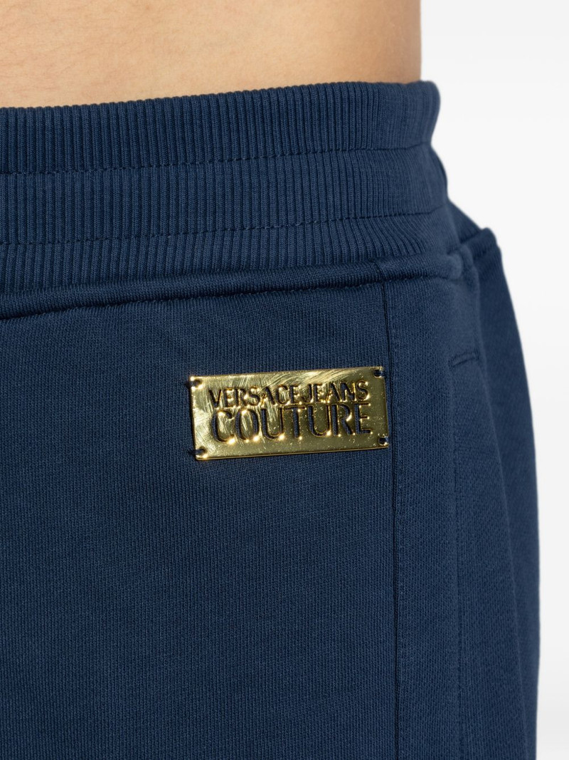 drawstring-detail logo-patch cotton shorts 5
