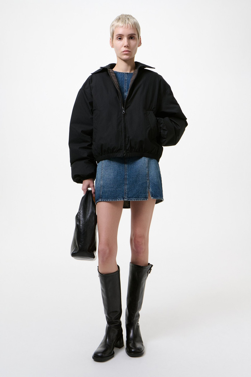 Our Legacy Cropped Avenue Puffa Black Tide Cotton Nylon outlook