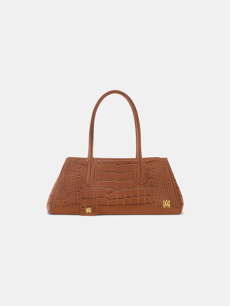 WOMEN'S EMBOSSED CROC HONEY 40 SHOULDER 1