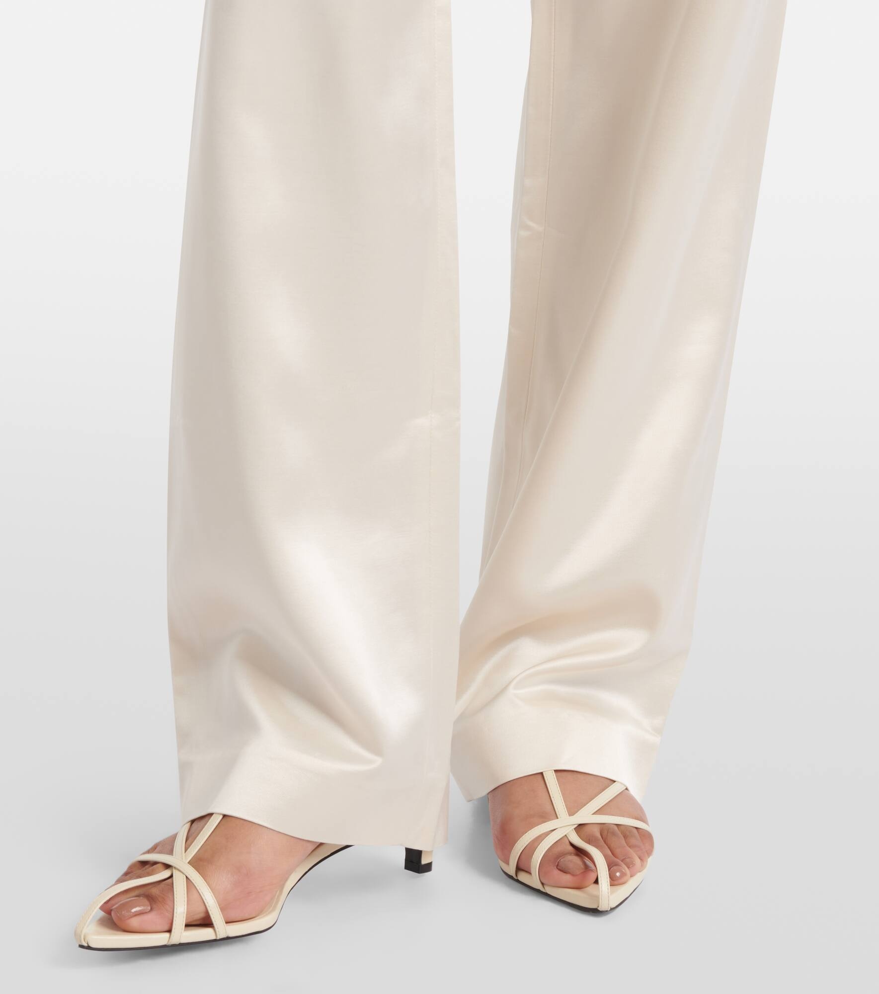 High-rise satin straight pants - 5