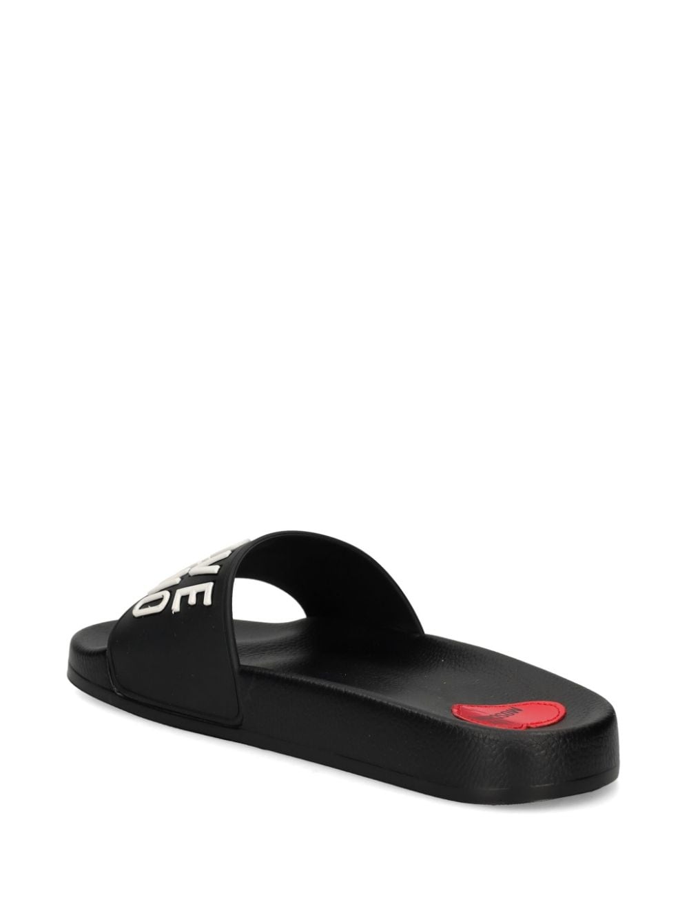 logo-embossed open-toe slides - 3