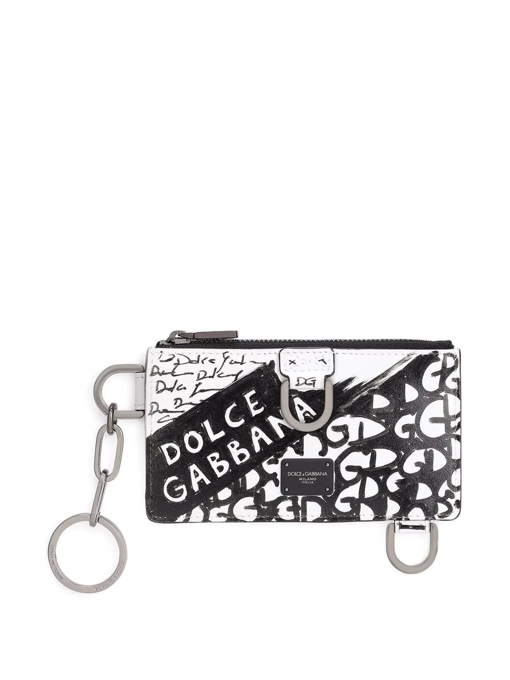 scribble-print logo wallet - 1