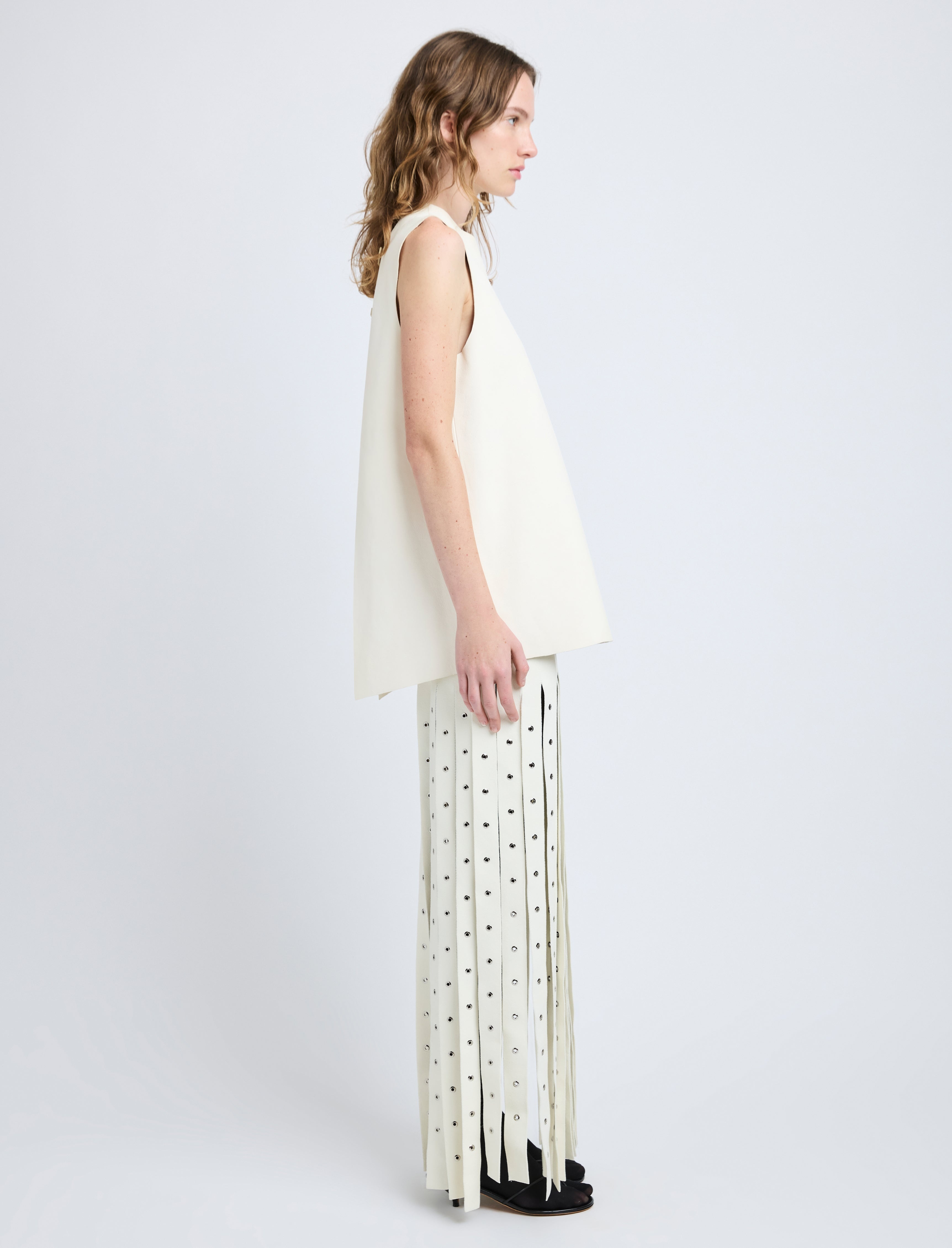 Noa Top in Textured Leather - 4