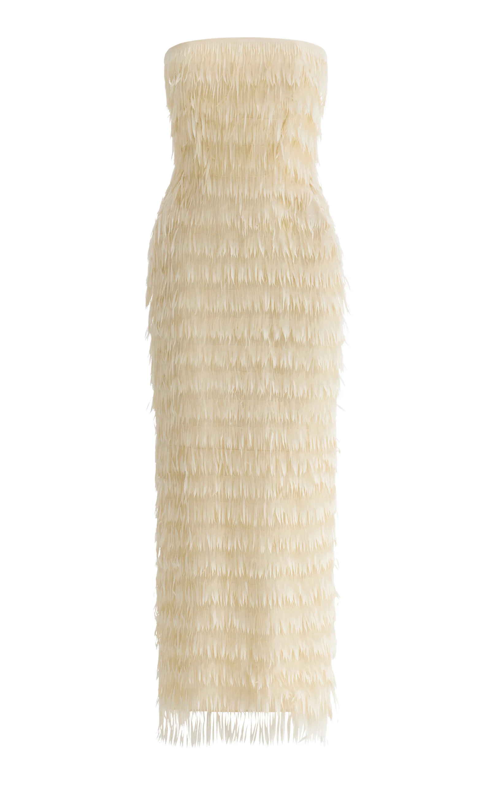 Marigold Fringed Midi Dress white - 1