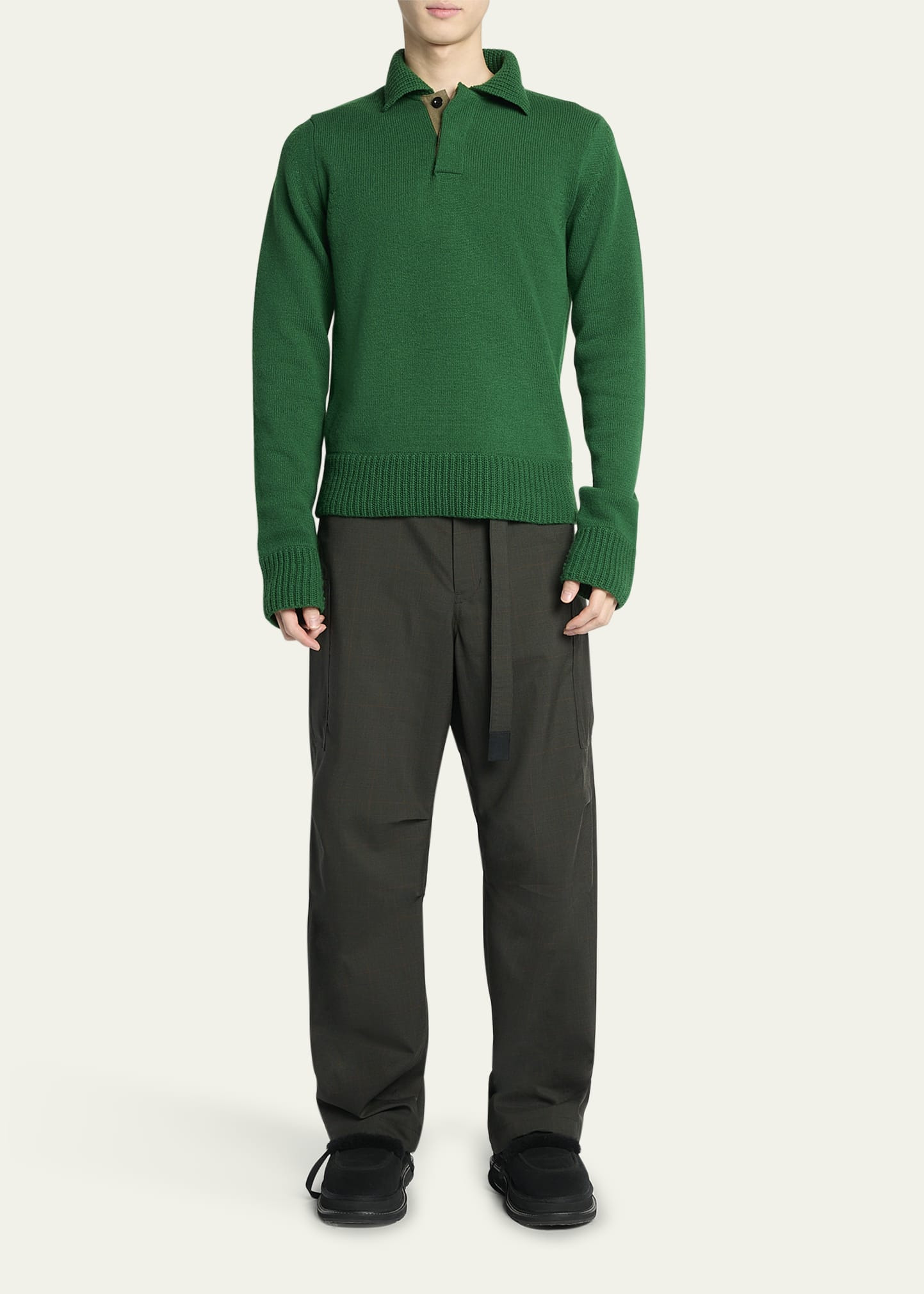 Men's Wool Knit Polo - 2