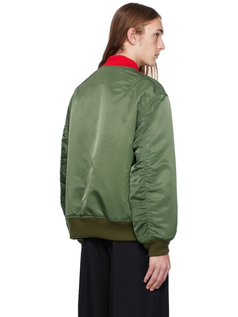 Khaki fragment design Edition Reversible Bomber Jacket 3