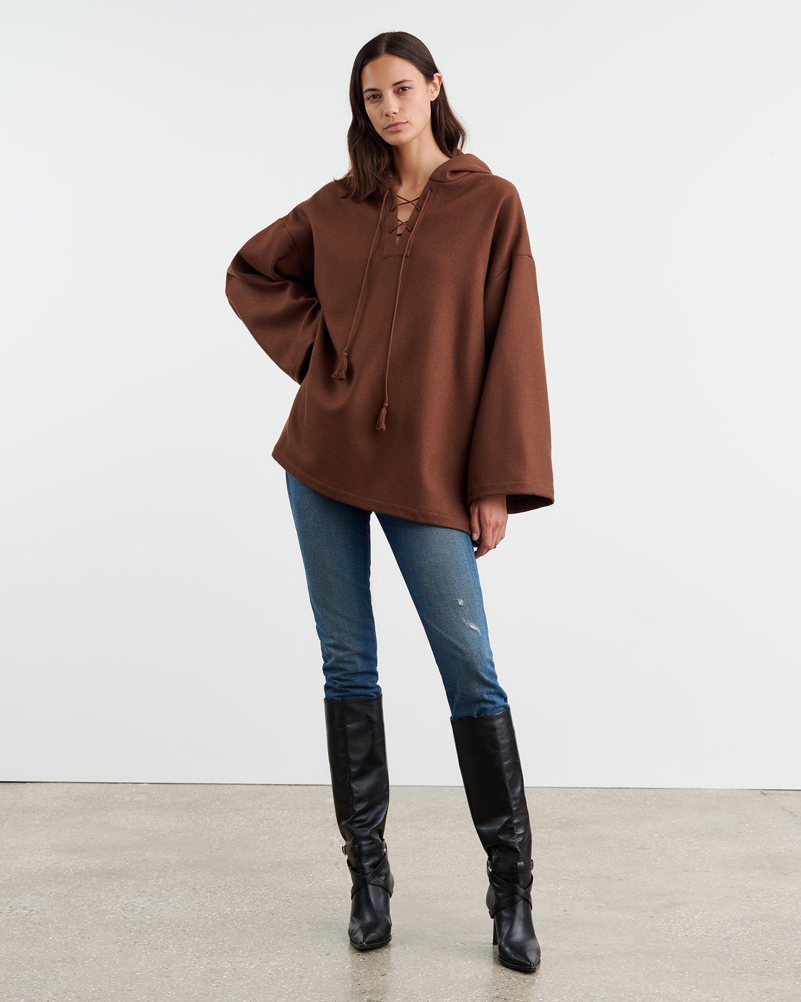 SAMARA HOODED PONCHO - 2