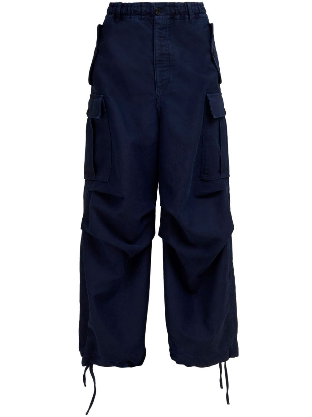 cargo-pocket cotton trousers - 1