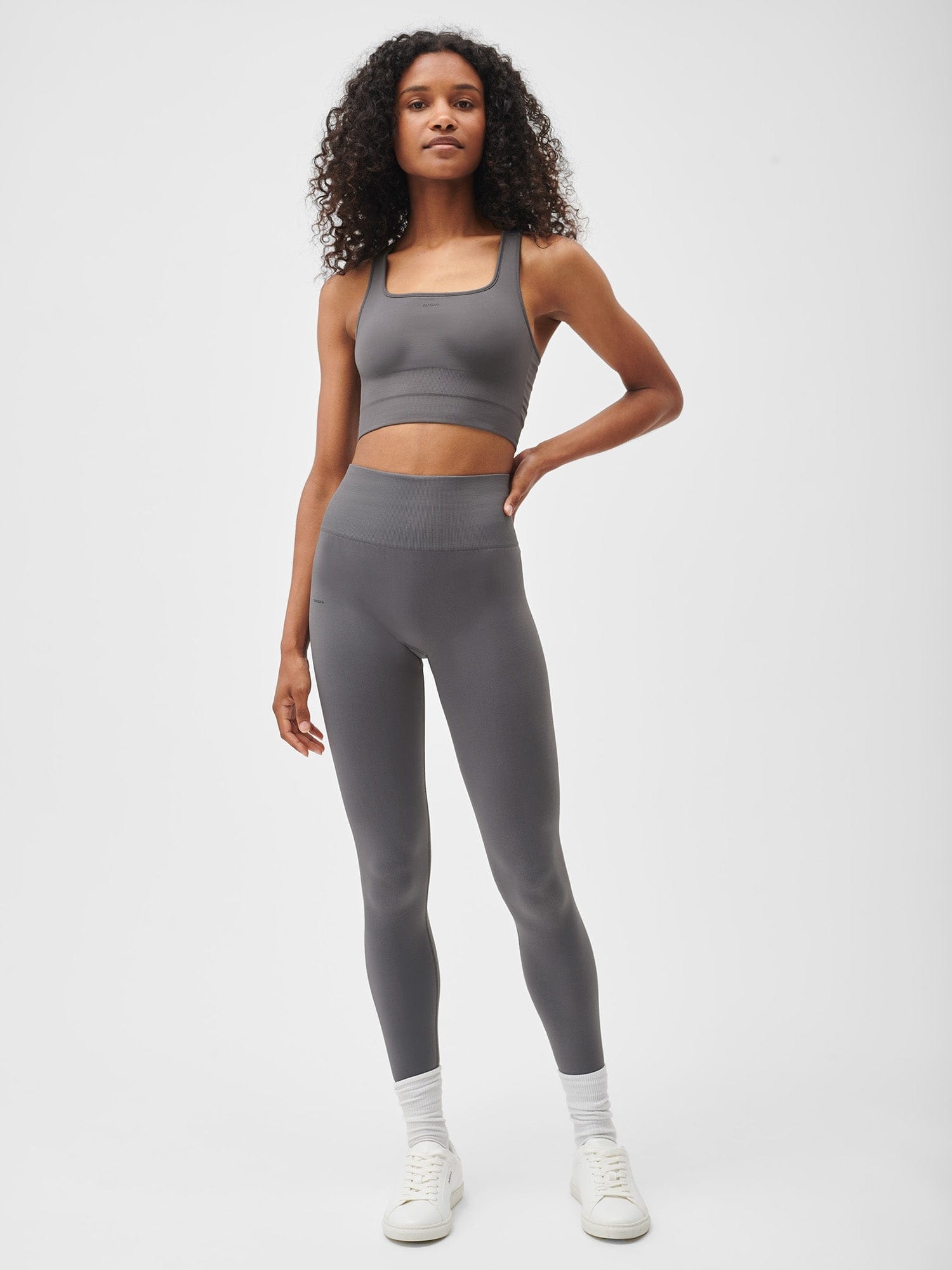 Women's Plant-Stretch Compressive Leggings - Volcanic Grey - 2