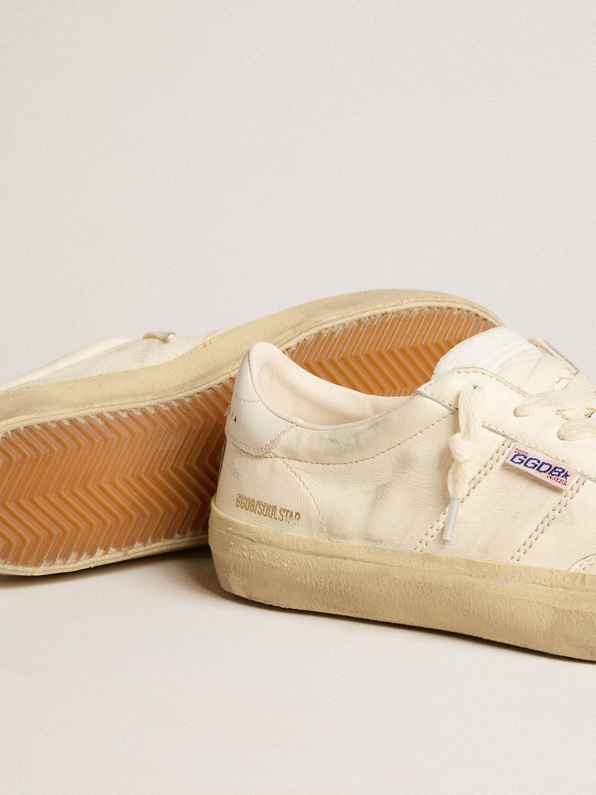 Soul Star in white nappa leather with white leather star - 4