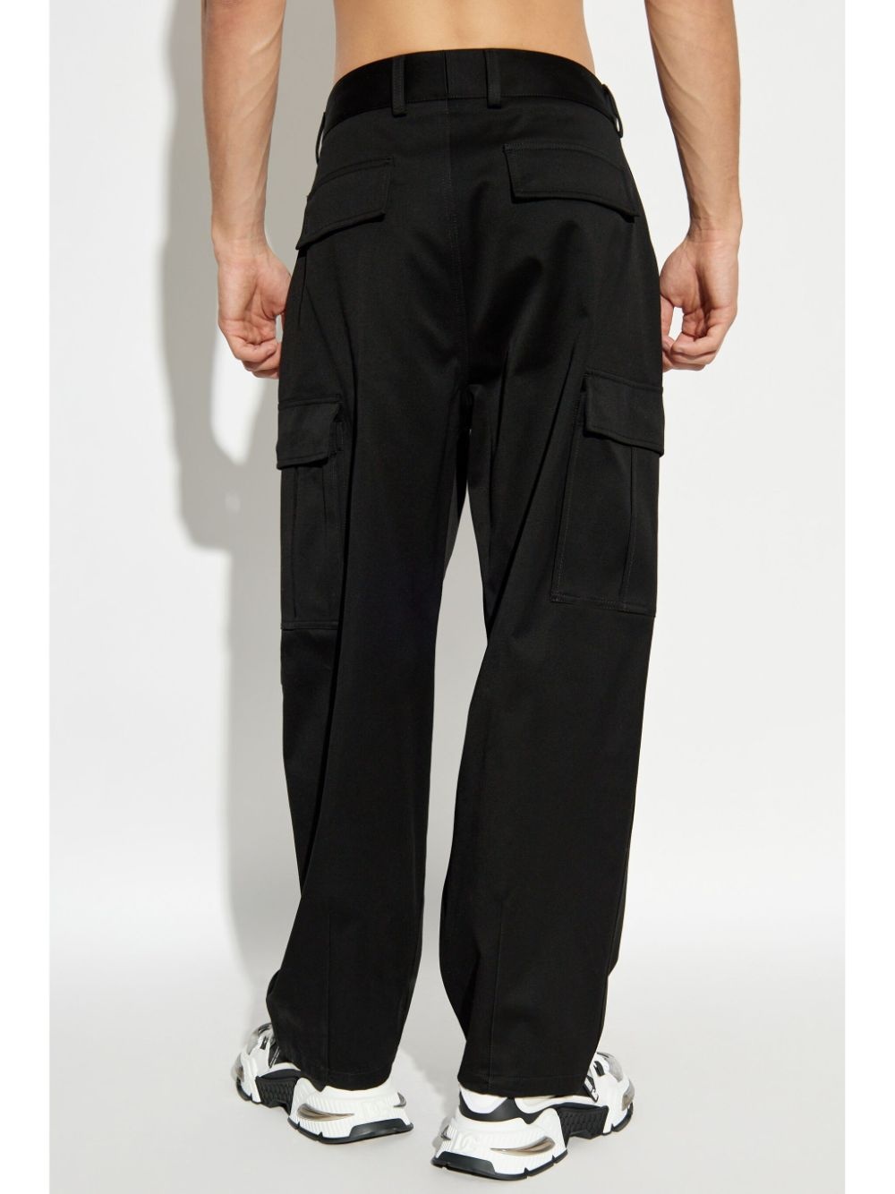 logo-embroidered cargo trousers - 4