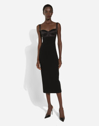 Dolce & Gabbana Jersey midi dress with corset-style bra top