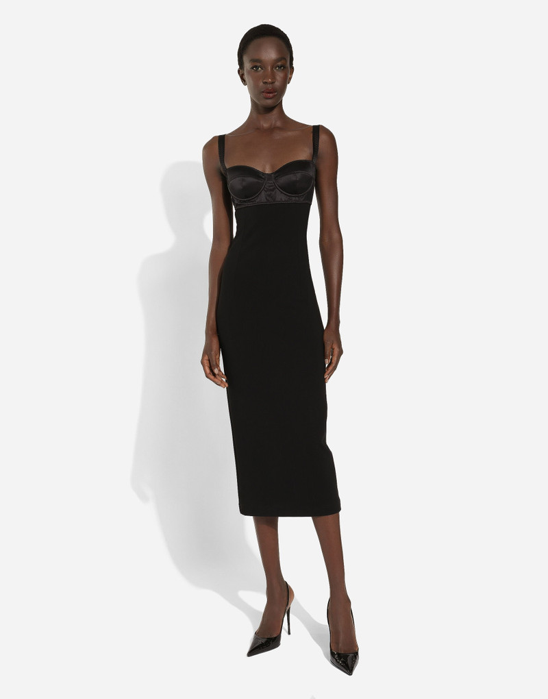 Dolce & Gabbana Jersey midi dress with corset-style bra top outlook