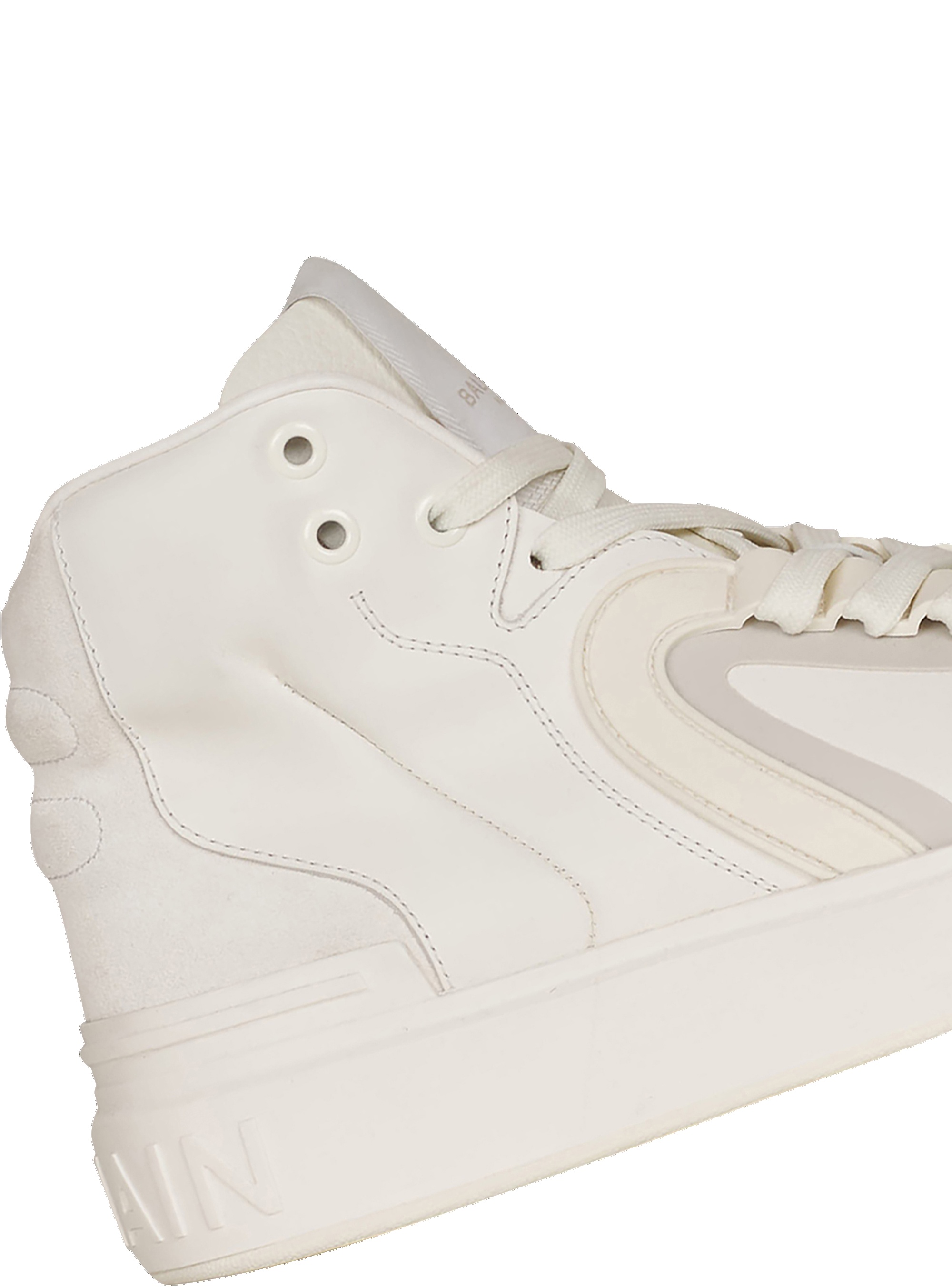 Leather and suede B-Skate high-top sneakers - 7