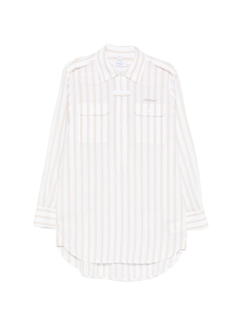 striped pocketed mini dress 1