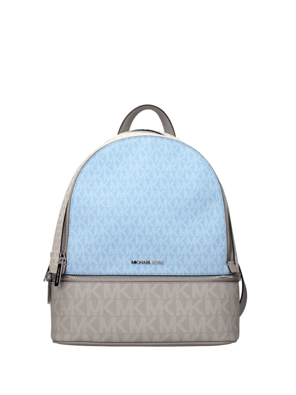 monogram-pattern panelled backpack - 1