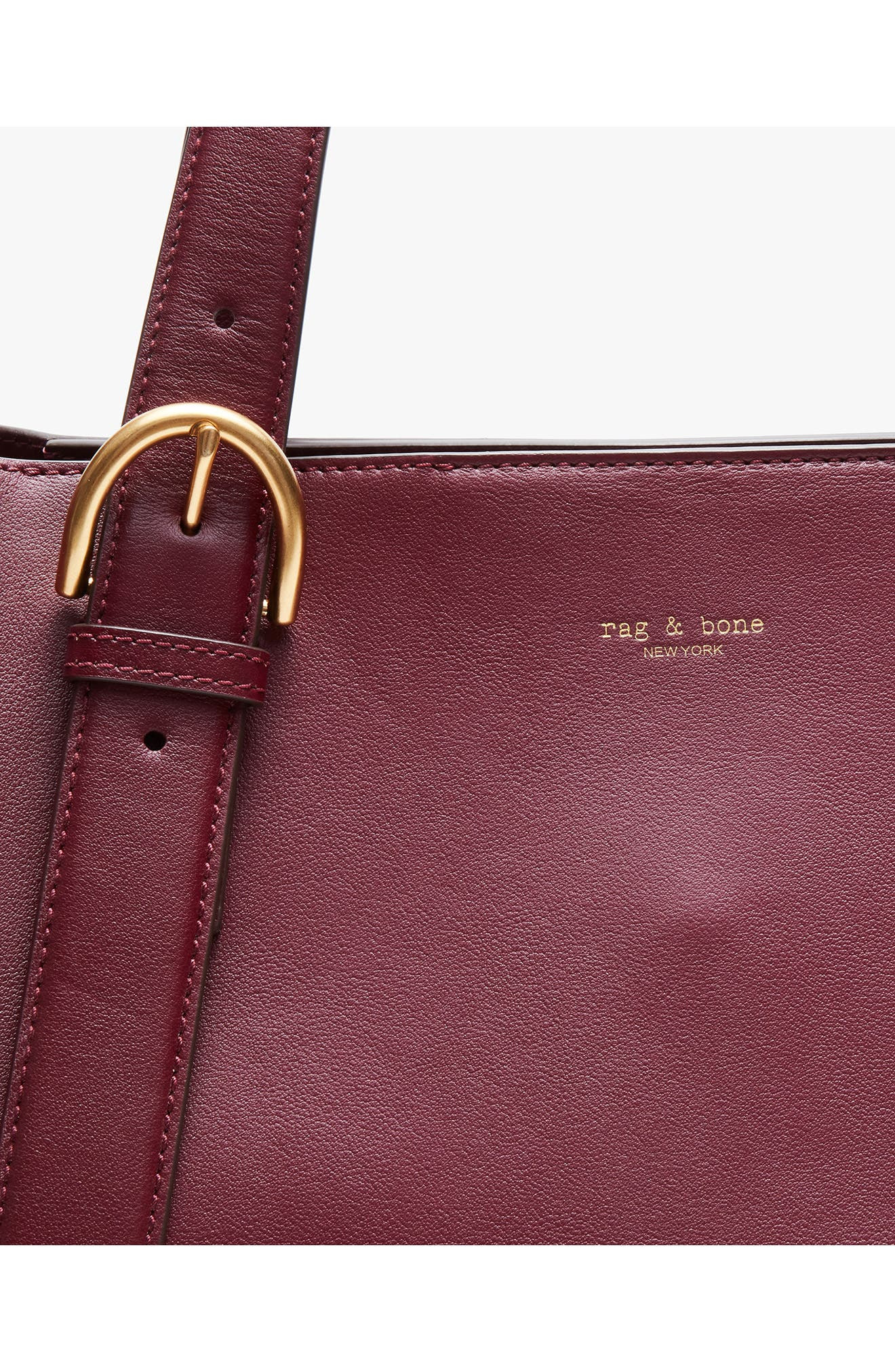 rag & bone Parker Leather Tote in Garnet at Nordstrom - 5