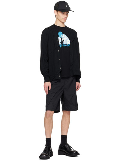UNDERCOVER Black Paneled Shorts outlook