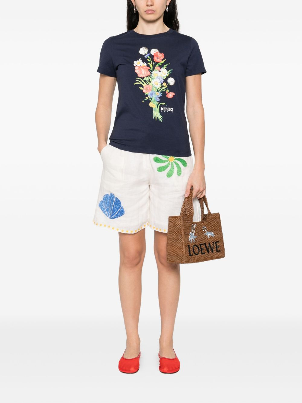 floral-print T-shirt - 2