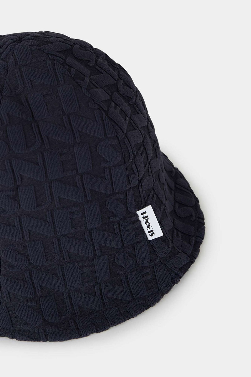 SUNNEI ALLOVER LOGO BUCKET HAT / dark navy outlook