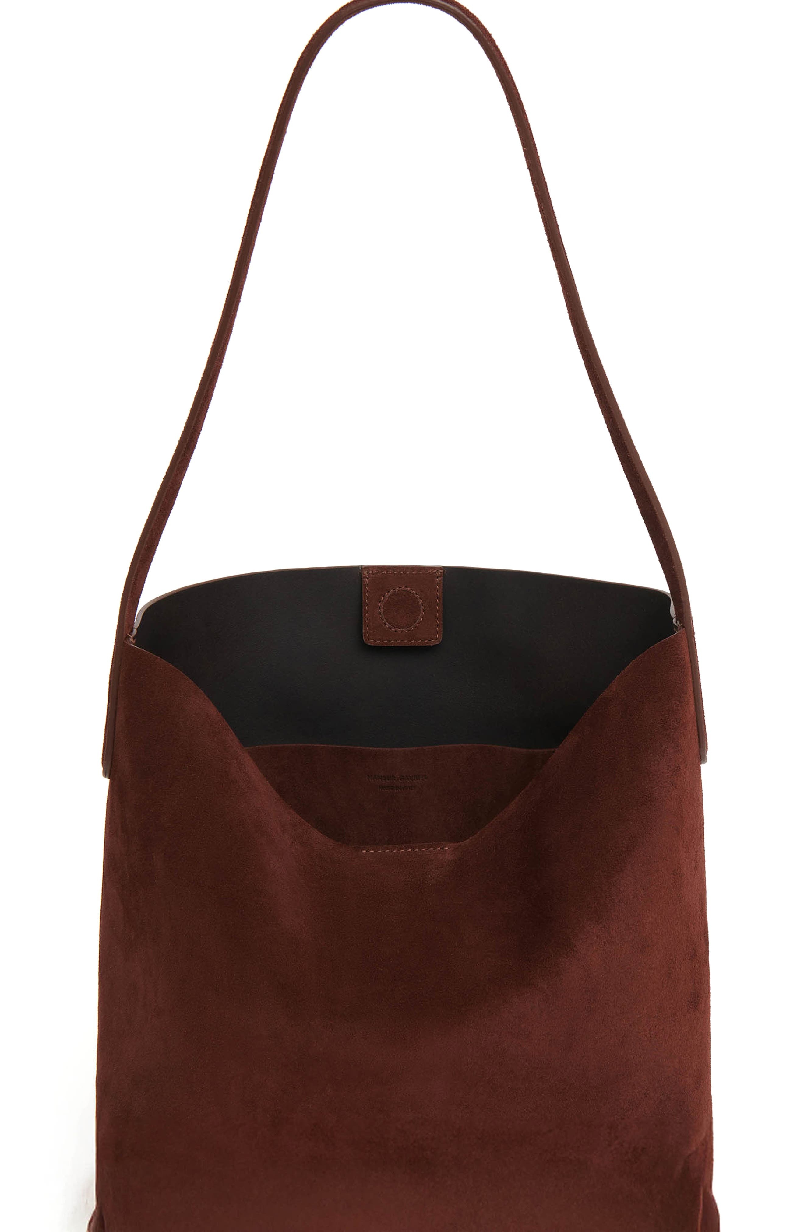 Mansur Gavriel Everyday Cabas Suede Hobo Bag in Chocolate at Nordstrom - 3