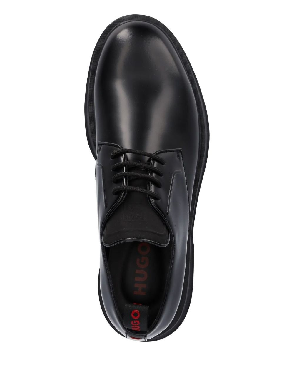 leather lace-up derby shoes - 3