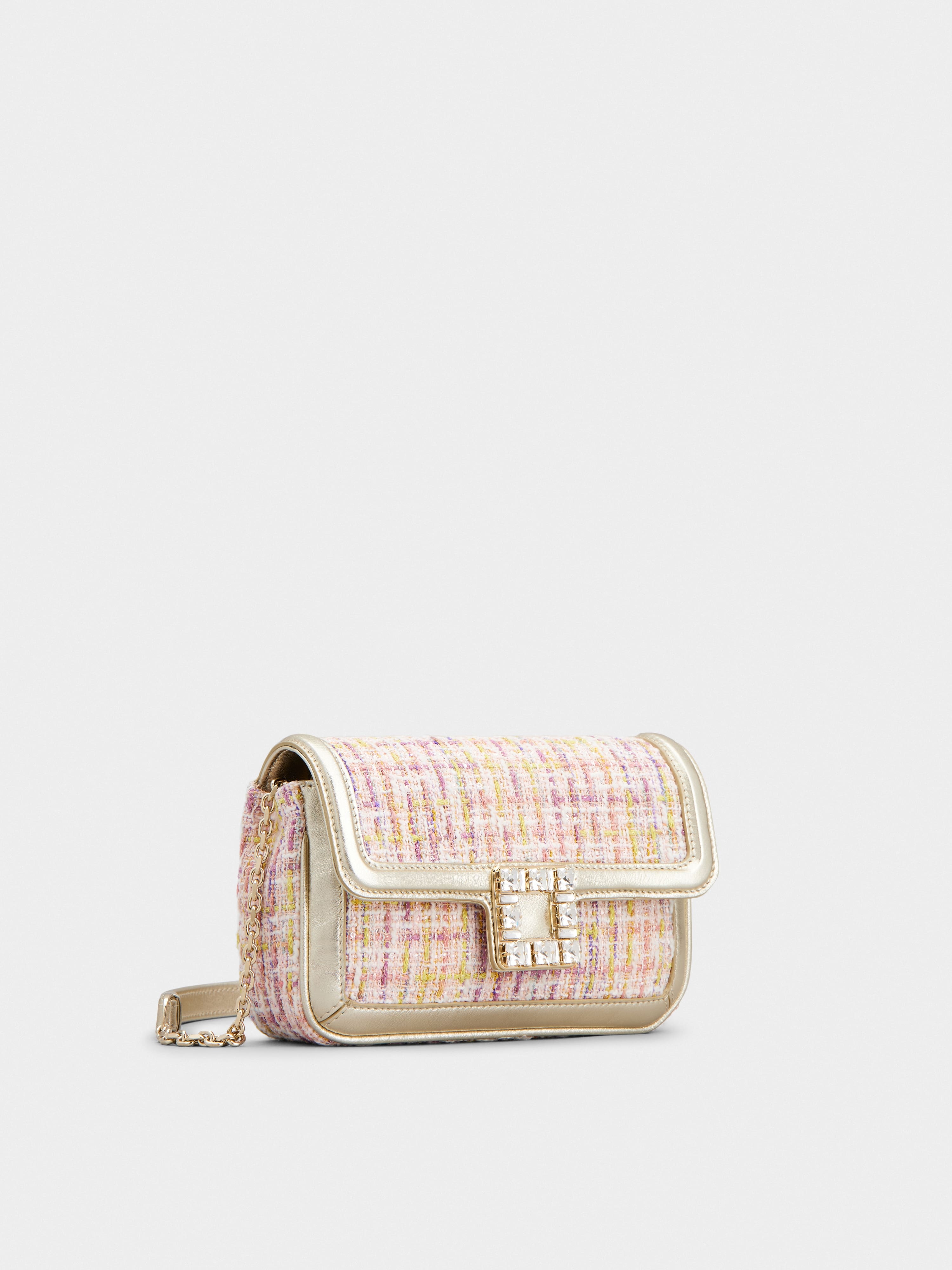 Jeu de Fille Strass Buckle Clutch Bag in Fabric - 3