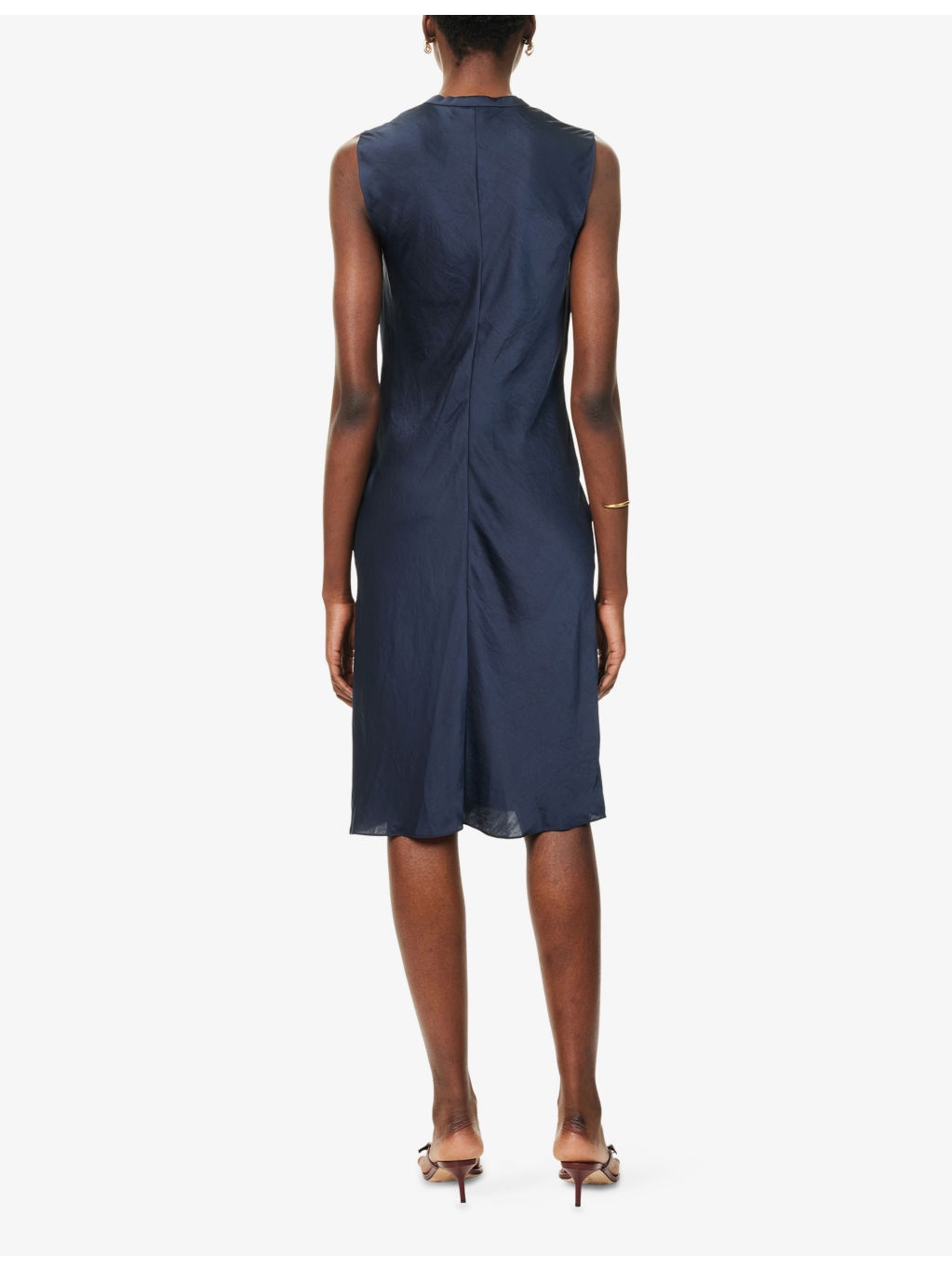 Twist Scoop Sleeveless Woven Midi Dress - 4