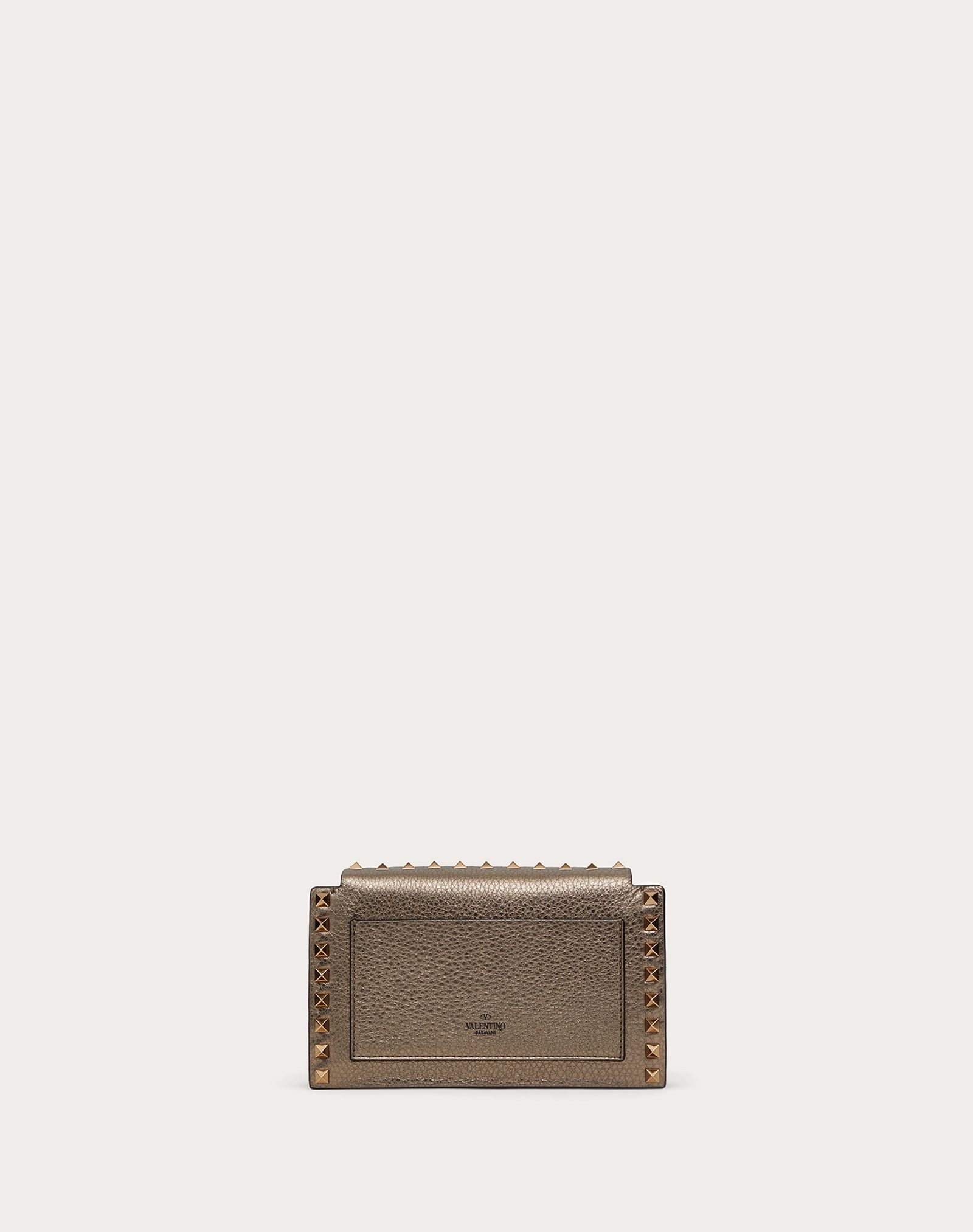 Rockstud Metallic Grainy Leather Crossbody Bag - 3