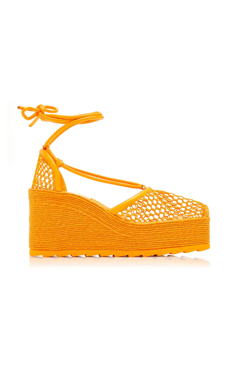 Lace-Up Wedge Espadrilles orange - 1