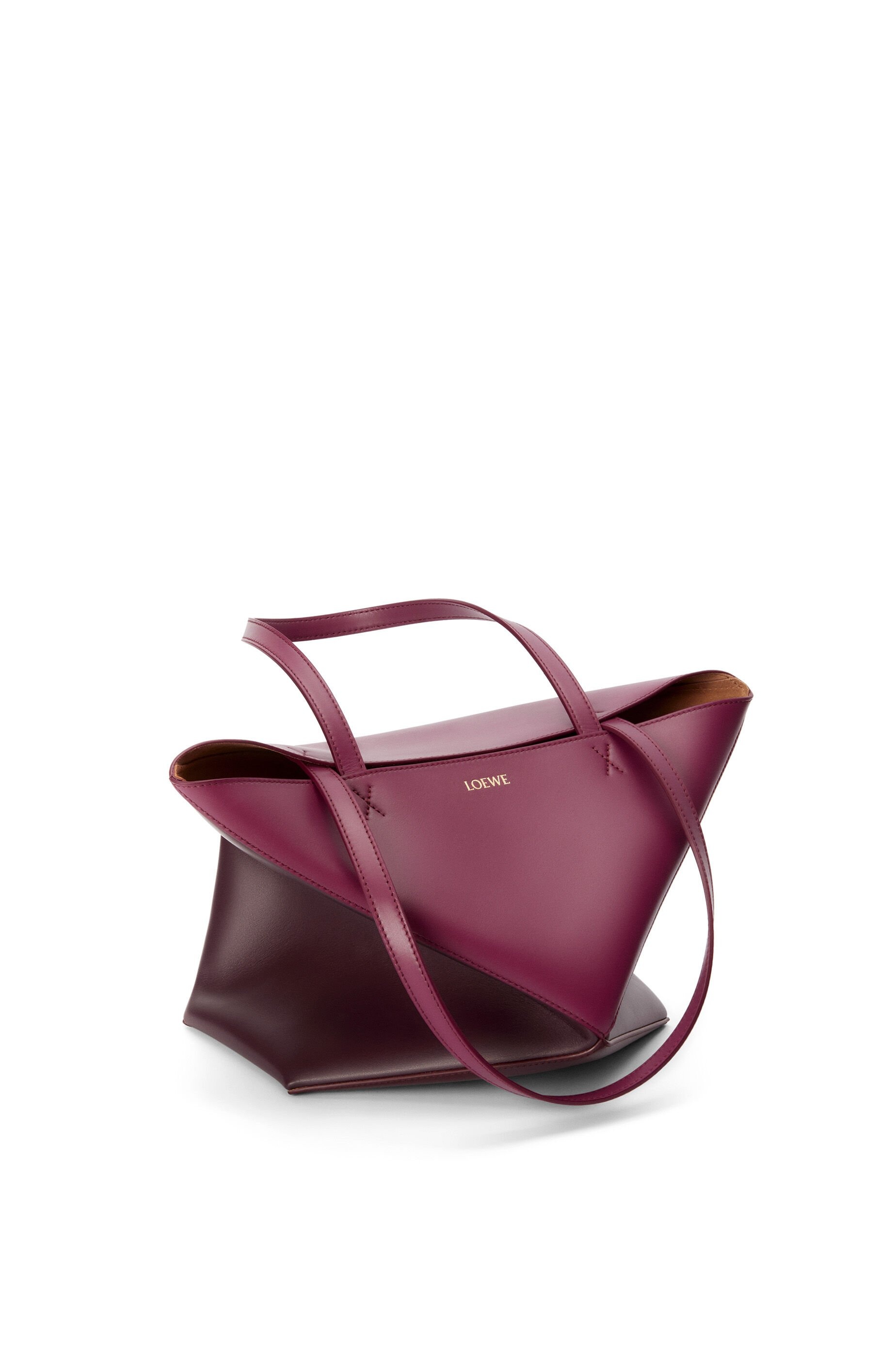 Puzzle Fold Tote in shiny calfskin - 5