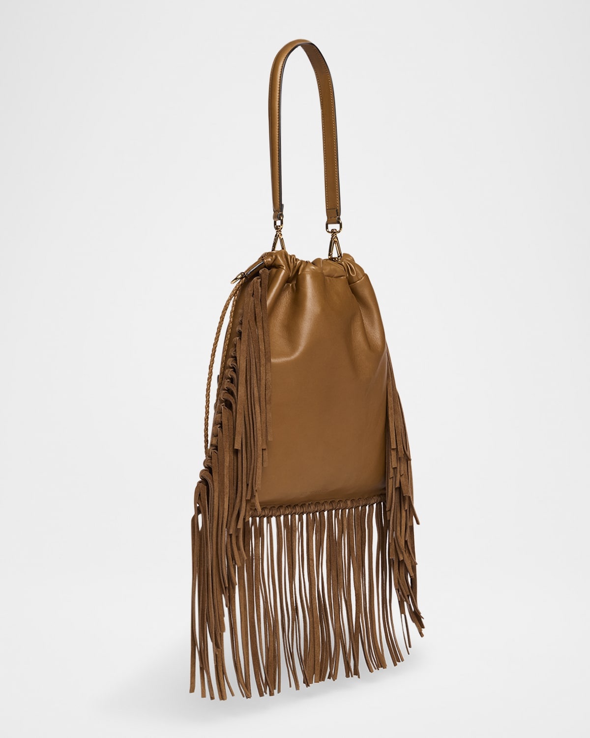 Kalispera Fringed Leather Shoulder Bag - 3