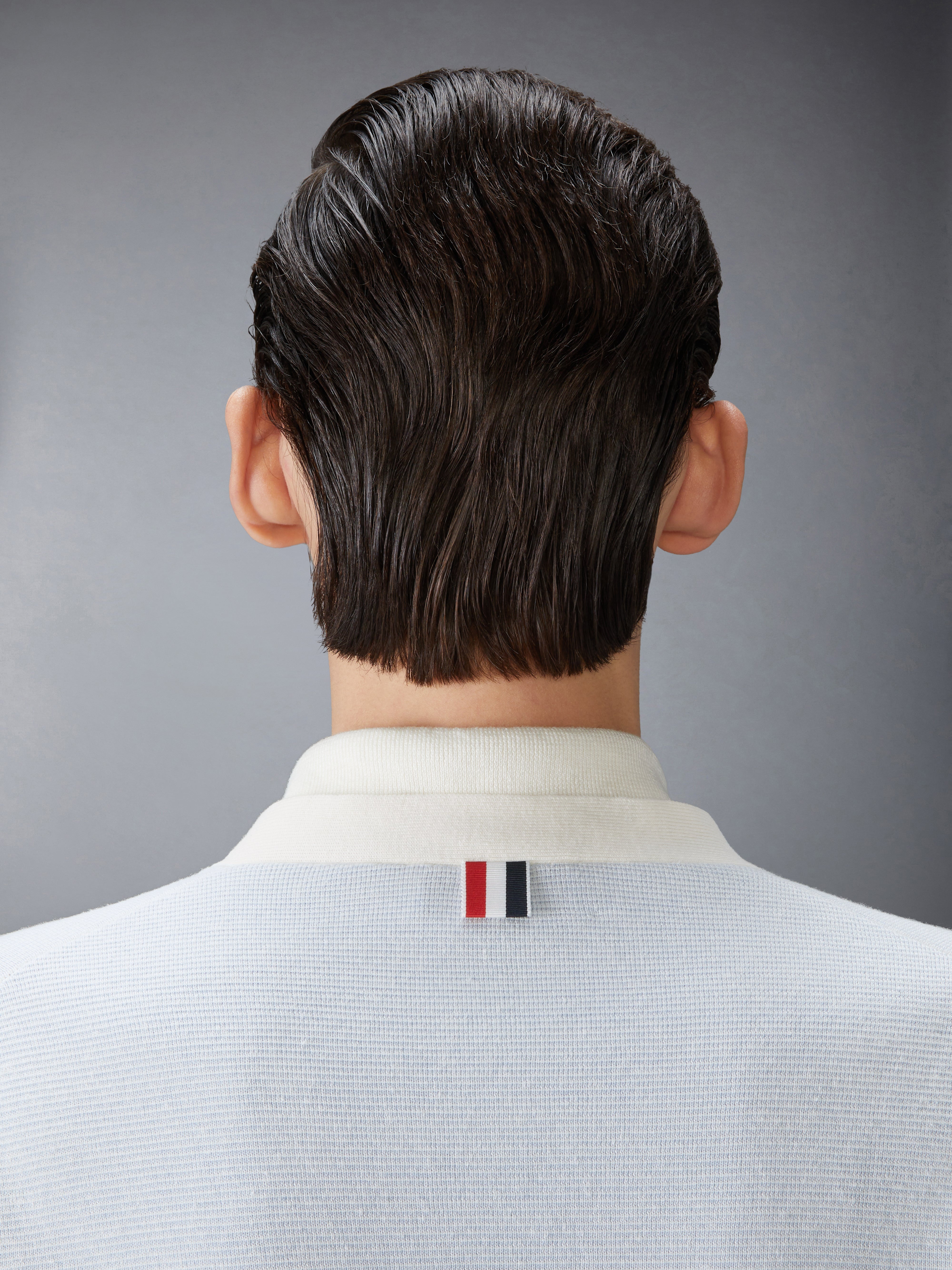 TEXTURED STRIPED STITCH 4-BAR RELAXED FIT V NECK CARDIGAN - 5