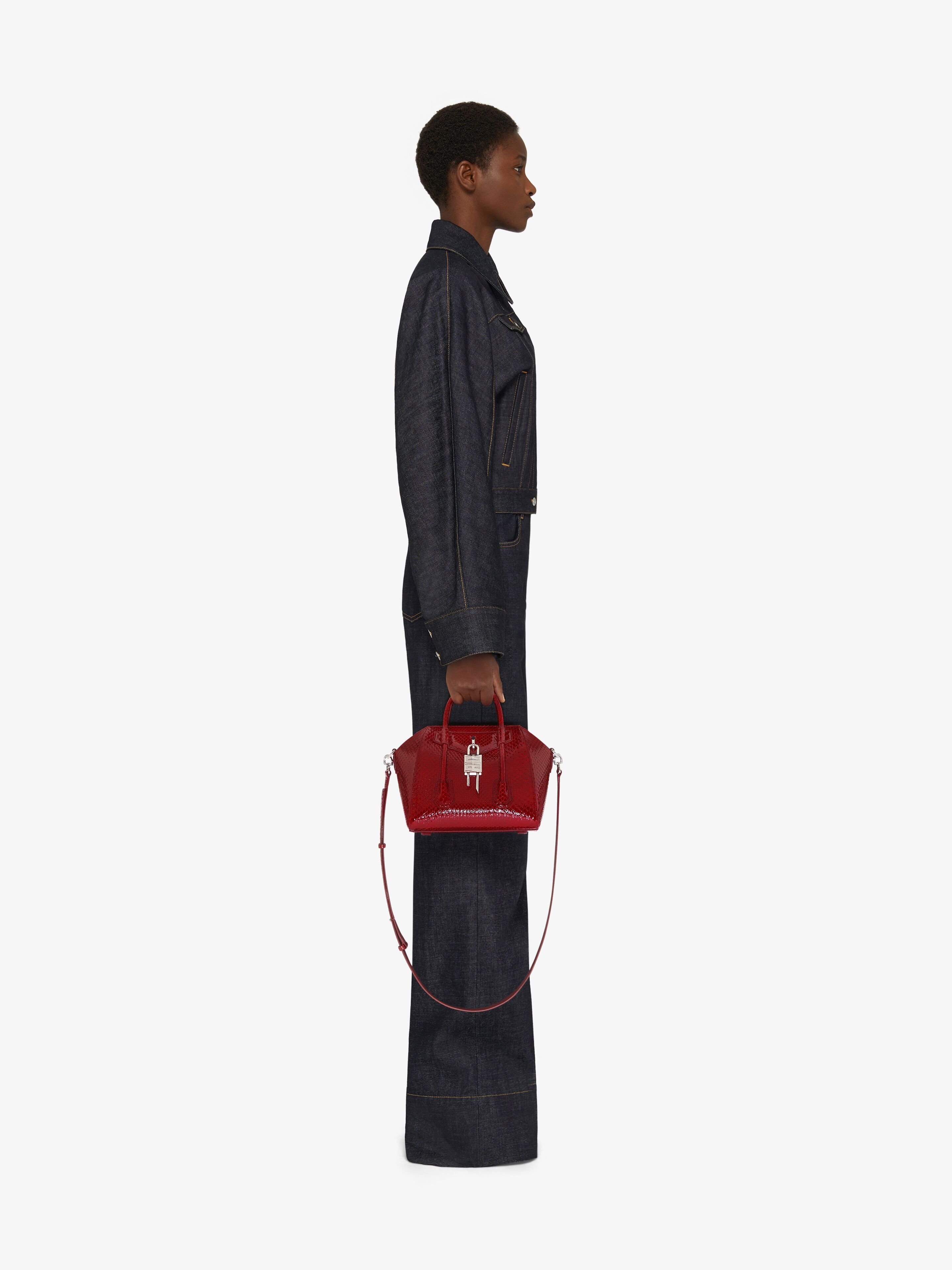 MINI ANTIGONA LOCK BAG IN PYTHON - 2