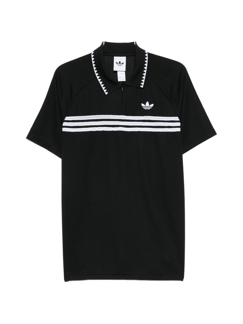 Adidas Striped-detail Polo Shirt 1