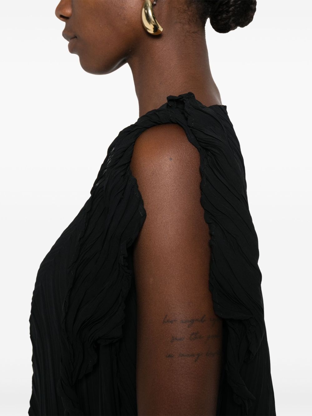 wrinkled asymmetric dress - 5