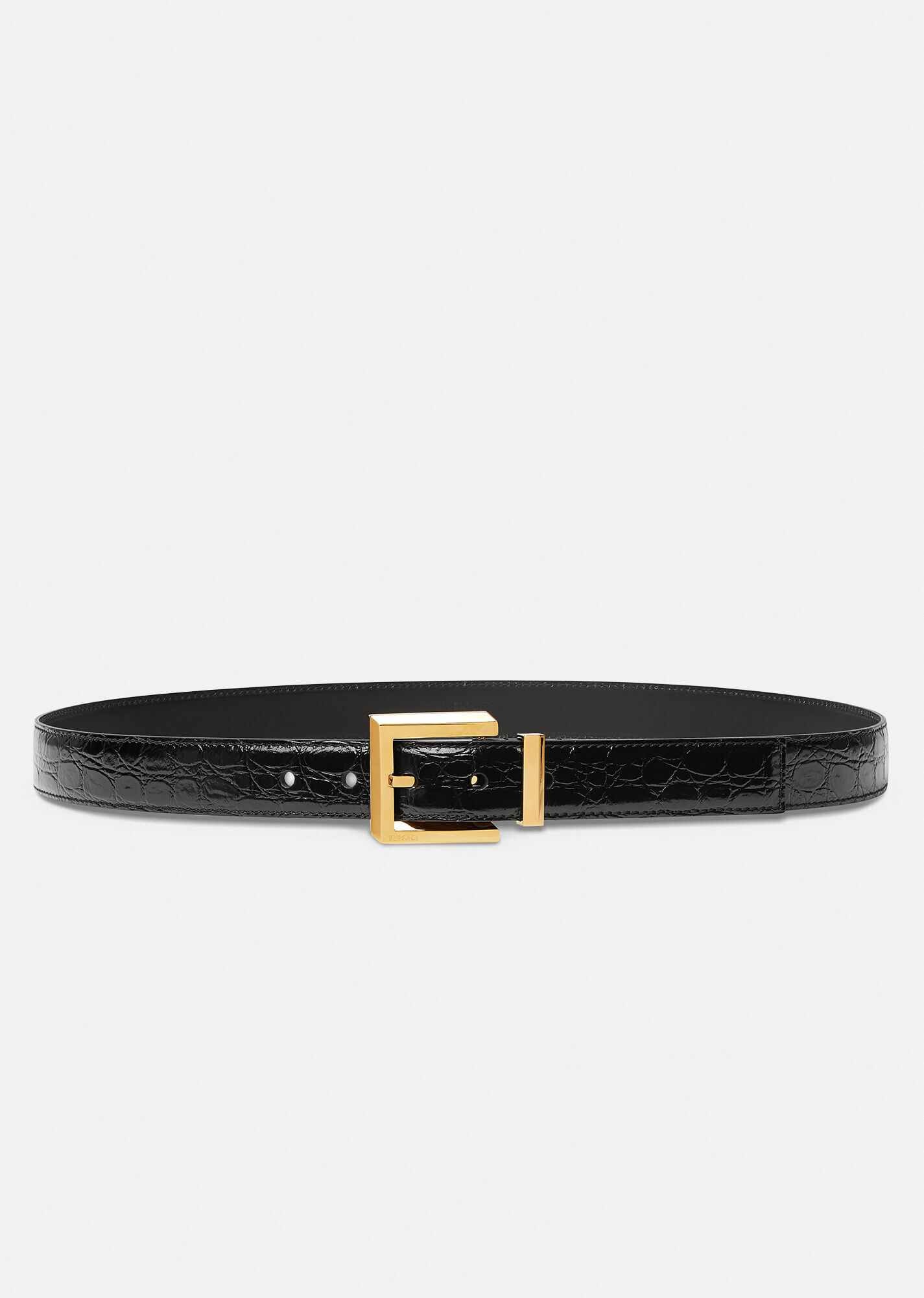 Mock Croc Print Belt - 1