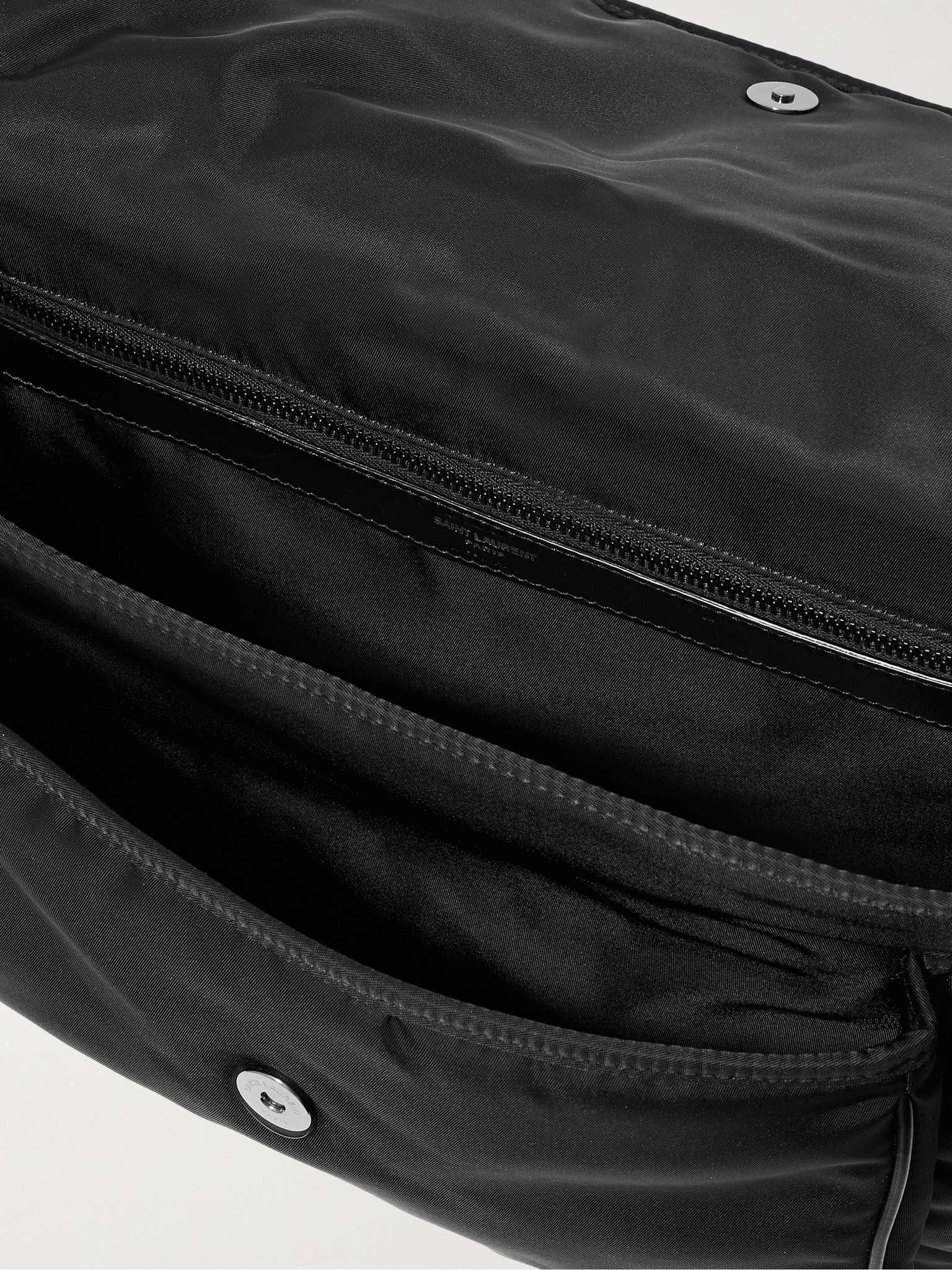 SAINT LAURENT Niki Leather-Trimmed Nylon Messenger Bag SAINT LAURENT Niki Leather-Trimmed Nylon Messenger Bag
