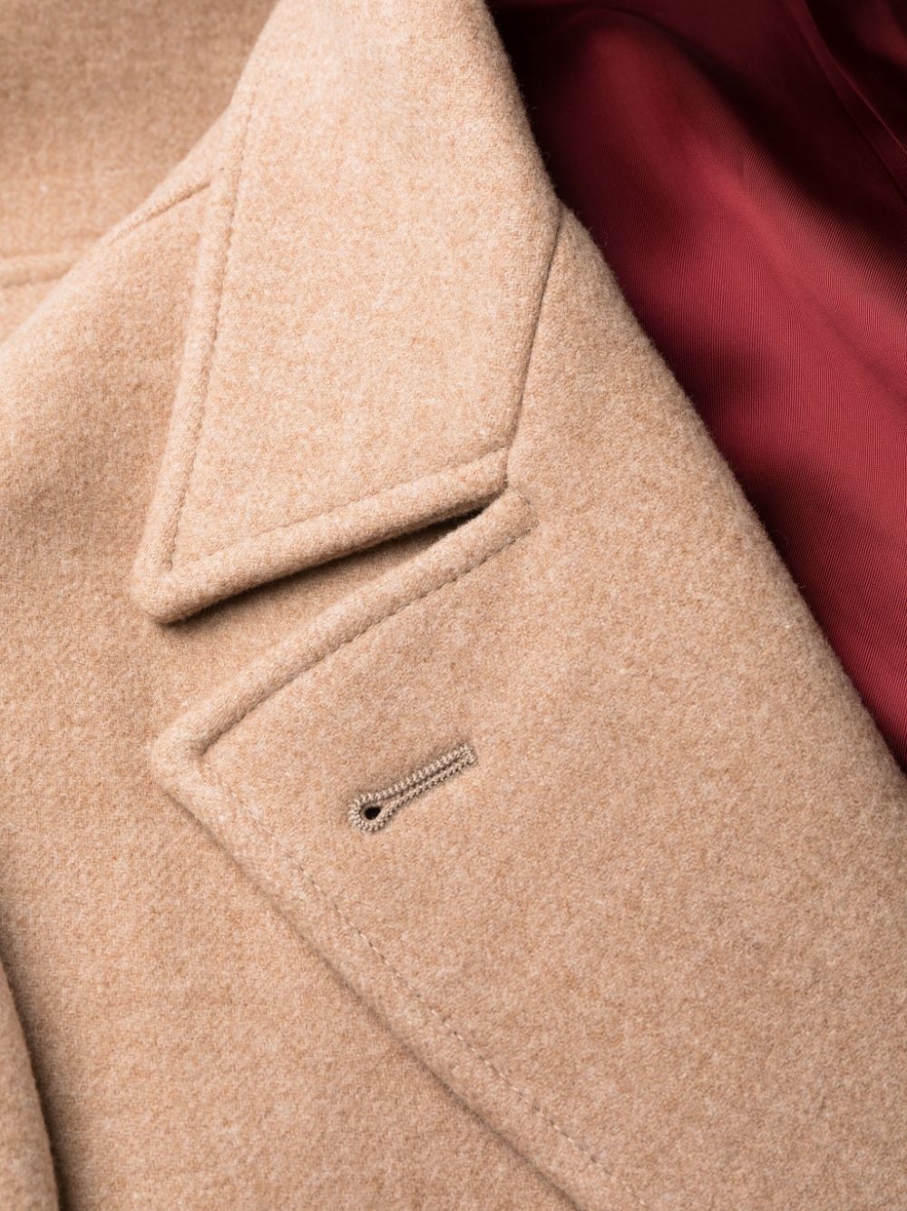 double-breasted wool-blend coat - 6