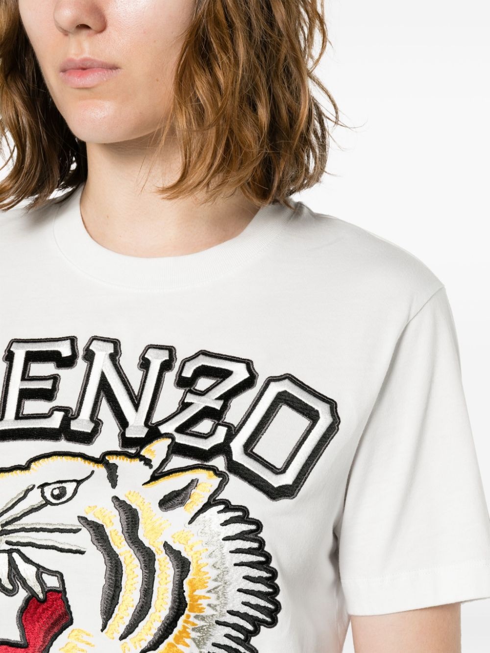 logo-embroidered cotton T-shirt - 5