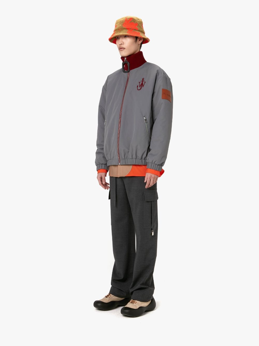 CONTRAST ZIP FRONT BLOUSON JACKET - 4