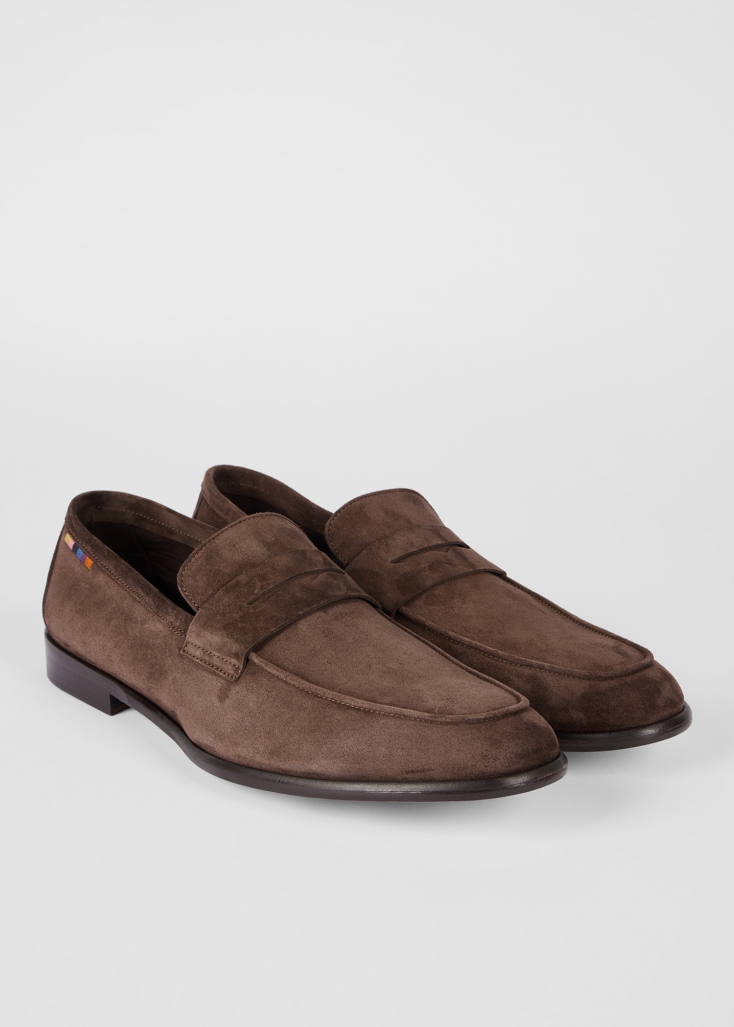 Chocolate Brown Suede 'Figino' Loafers - 3